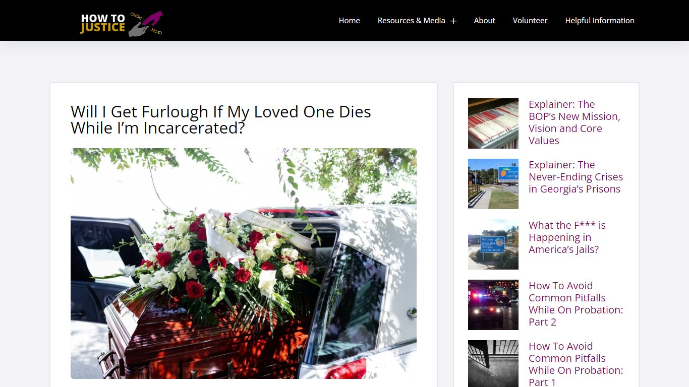 Will I Get Furlough If My Loved One Dies While I’m Incarcerated?