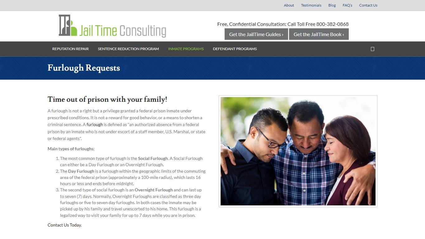 Furlough Requests - Jail Time Consulting