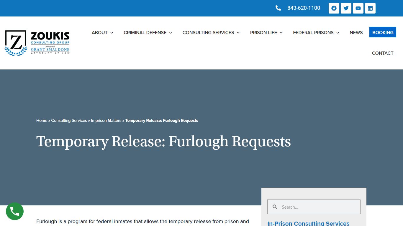 Temporary Release | Prisoner Resources - Law Offices of Grant Smaldone ...