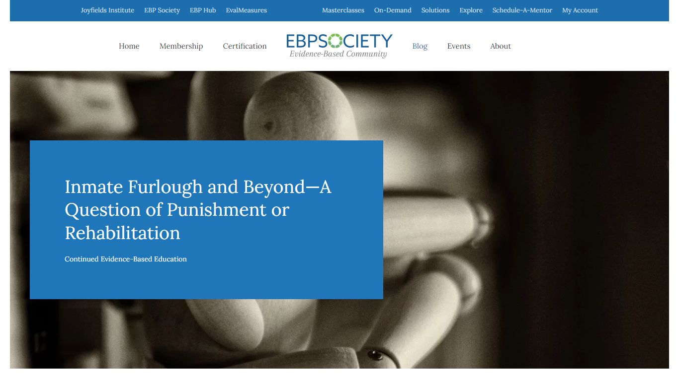 Furlough From Jail For Rehab | Prison Furlough - EBP Society