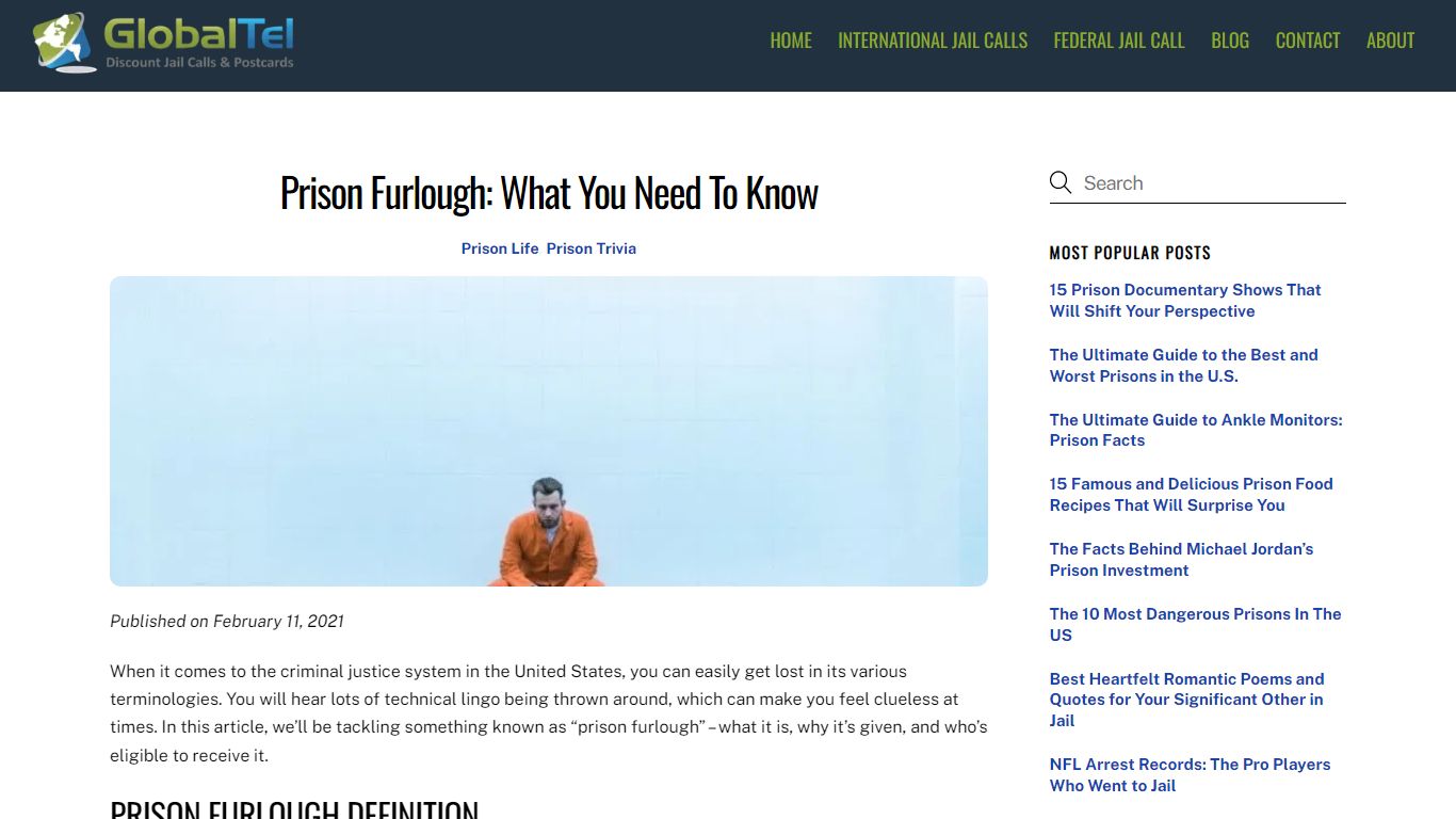 Prison Furlough: What You Need To Know - GlobalTel
